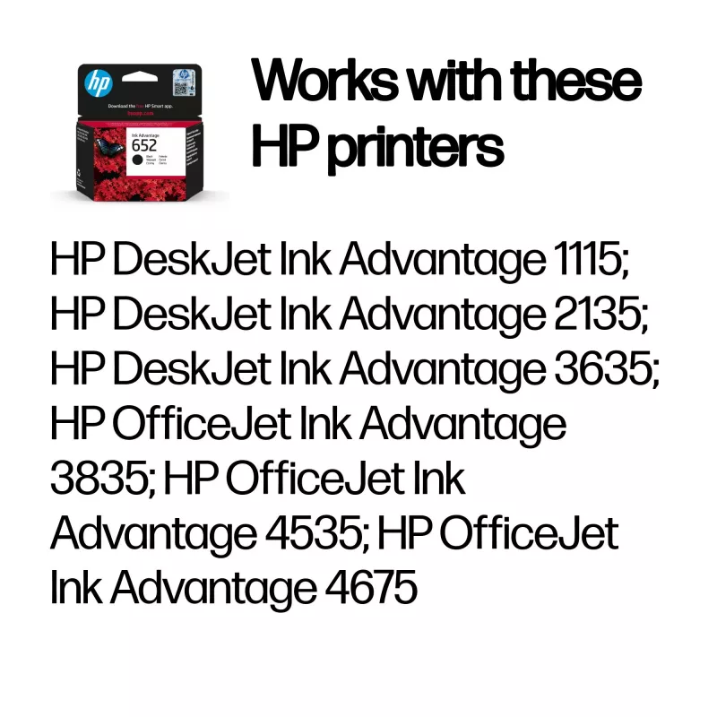 Cartuccia originale HP 652 nera Ink Advantage