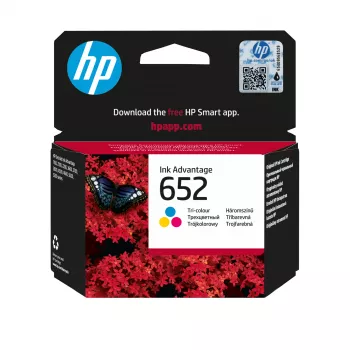 Cartuccia originale HP 652 tricolore Ink Advantage, ciano, magenta, giallo, 1 pz., 200 pagine