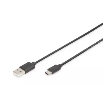DIGITUS ASSMANN cavo di collegamento USB Type-C, Type-C a A M/M, 1m 3A, 480MB, versione 2.0, nero