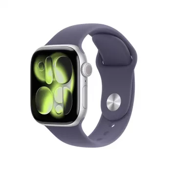 APPLE Watch Series 11 GPS + Cellular 42mm cassa in alluminio argento con cinturino sportivo Purple Fog S/M