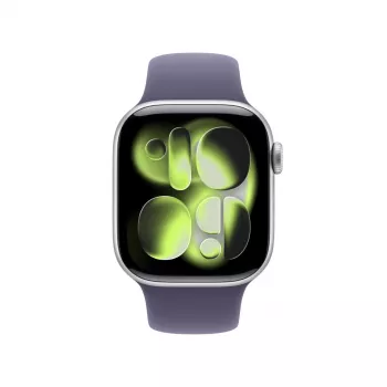 APPLE Watch Series 11 GPS + Cellular 42mm cassa in alluminio argento con cinturino sportivo Purple Fog S/M