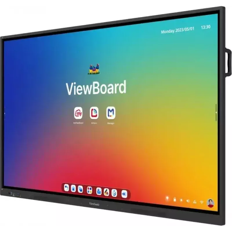ViewSonic ViewBoard IFP7534 display interattivo, 75 pollici (190,5 cm), multi-touch, Android 14 EDLA, 8 GB RAM, 450 cd/m², altoparlanti da 40 W, nero