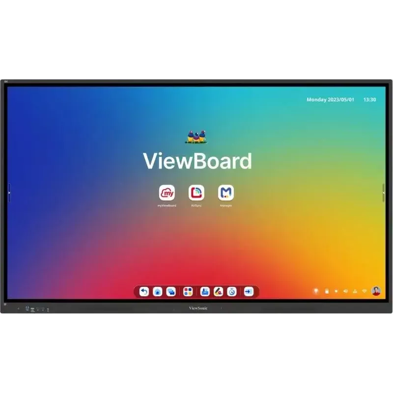 ViewSonic ViewBoard IFP7534 display interattivo, 75 pollici (190,5 cm), multi-touch, Android 14 EDLA, 8 GB RAM, 450 cd/m², altoparlanti da 40 W, nero