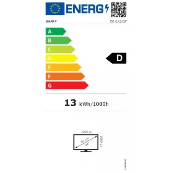 Monitor per computer Sharp MultiSync EA242F 24 pollici Full HD 1920 x 1080 LCD nero