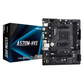 Scheda madre ASRock A520M-HVS AM4 AMD A520 2 X DDR4 USB 3.2 SATA 3 Audio HD 7.1ch mATX