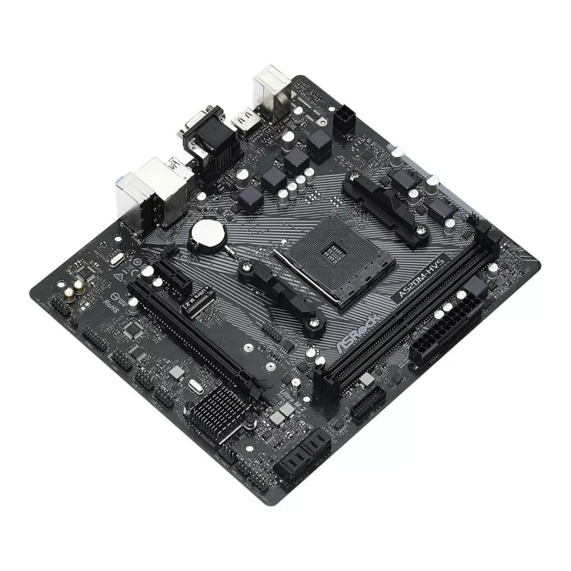 Scheda madre ASRock A520M-HVS AM4 AMD A520 2 X DDR4 USB 3.2 SATA 3 Audio HD 7.1ch mATX