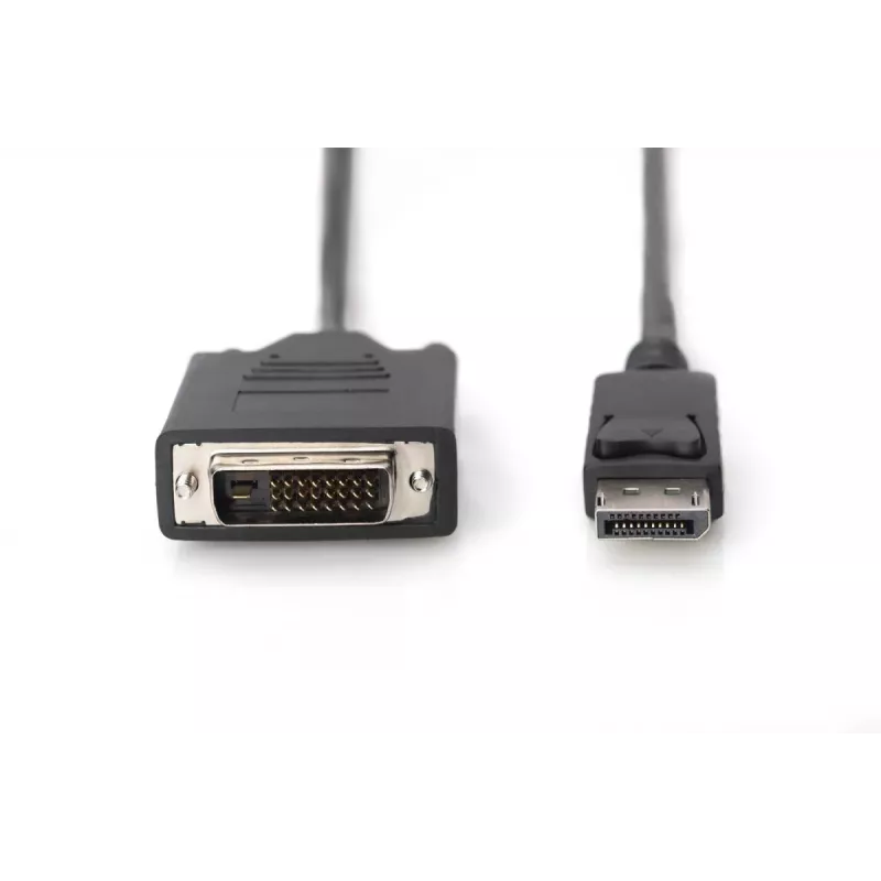 Cavo adattatore DisplayPort DIGITUS, DP - DVI (24+1) M/M, 2 m con blocco, compatibile DP 1.2, CE nero