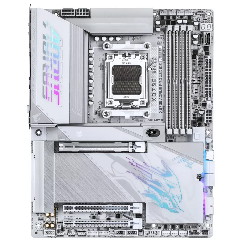 Scheda madre GIGABYTE X870E AORUS PRO X3D ICE, AMD AM5, ATX