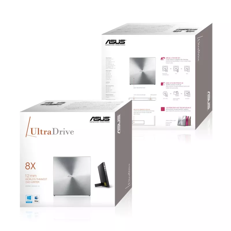 Unità ottica ASUS SDRW-08U5S-U DVD Super Multi DL metallizzato