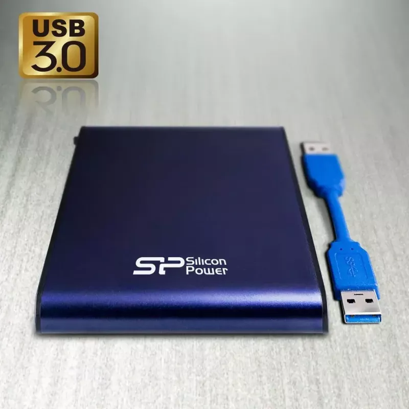 Silicon Power Armor A80 disco rigido esterno, 2 TB, 2,5 pollici, USB 3.1 Gen 1, blu
