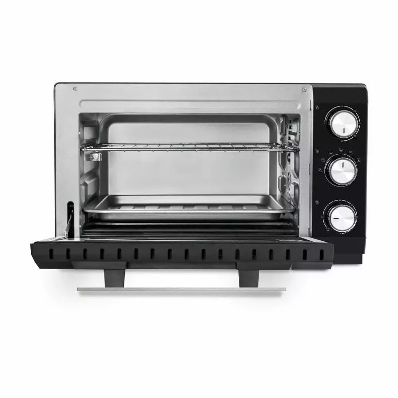 Caso TO 20 Design-Oven mini forno elettrico, 20 l, 1500 W, ventilato, girarrosto, timer, fino a 230 °C, involucro Cool-Touch, nero