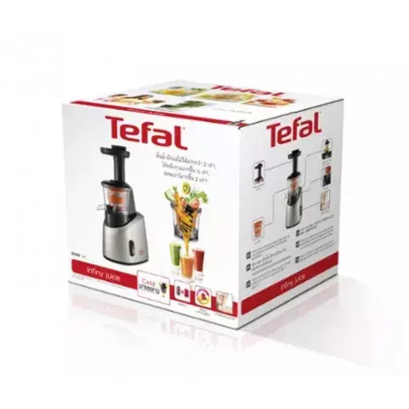 Tefal Infiny Juice ZC255B Estrattore di succo 200 W Grigio, Argento