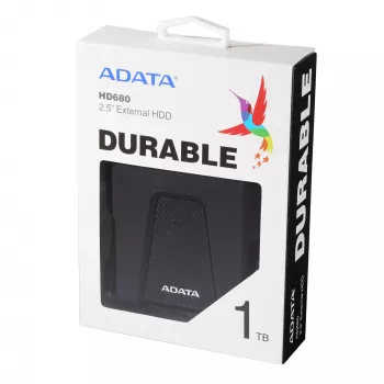 Disco rigido esterno ADATA 1TB USB 3.2 Gen 1 HD680 — 1 TB, USB 3.2 Gen 1, nero, HDD portatile