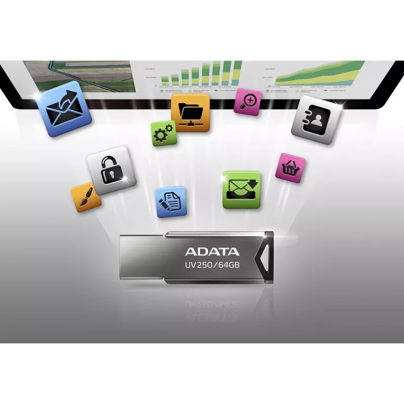 ADATA UV250 unità flash USB 16 GB USB Type-A 2.0 Argento