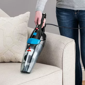 Bissell Featherweight Pro Eco scopa elettrica a bastone CA aspirapolvere senza sacco 0,5 L 450 W blu, titanio