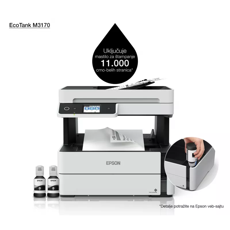 Stampante multifunzione Epson EcoTank ET-M3170 getto d'inchiostro stampa monocromatica