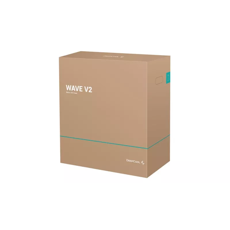 DeepCool Wave V2 DP-MATX-DPWAVE2 case PC Mini Tower, Micro ATX/Mini-ITX, scheda video fino a 320 mm, dissipatore CPU fino a 145 mm, senza alimentatore, nero