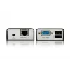 ATEN MINI USB VGA KVM Extender (100 m), trasmettitore e ricevitore, con filo, 100 m, Cat5, 1920 x 1200 pixel, nero