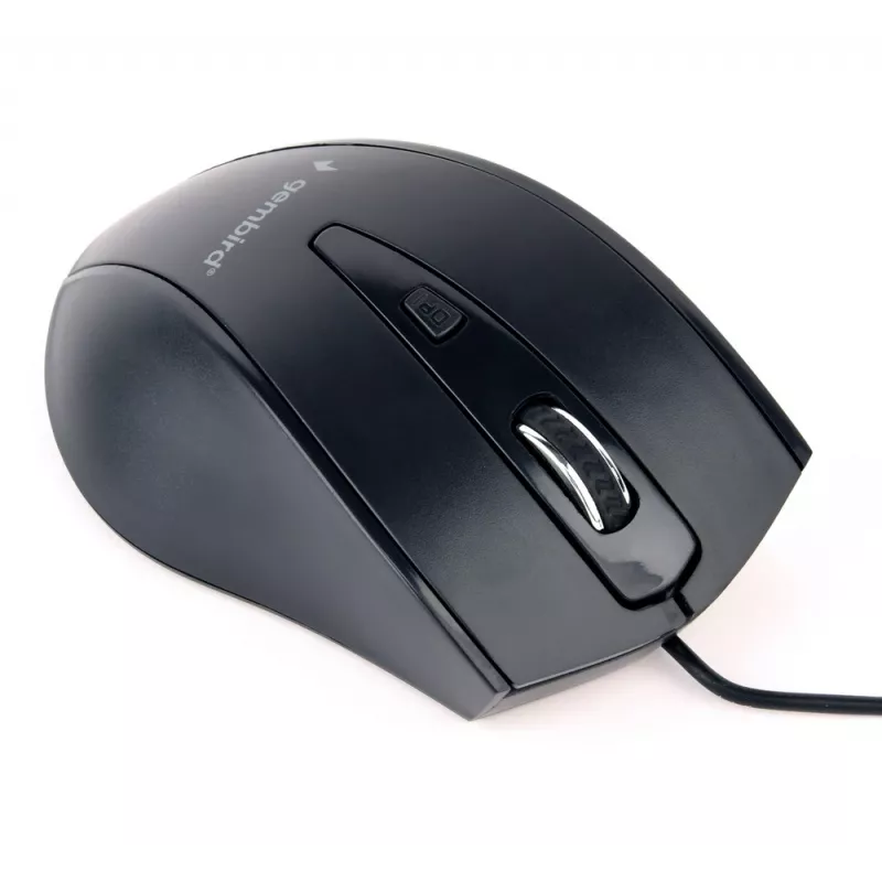 GEMBIRD mouse ottico per destrimani USB MUS-4B-02 — 1200 DPI, 4 tasti, con filo, nero