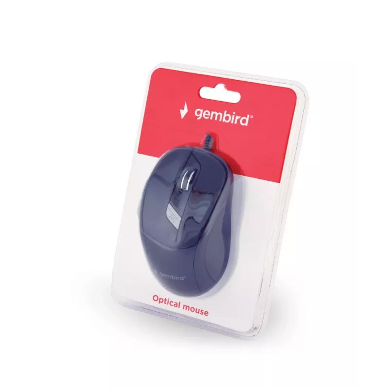GEMBIRD mouse ottico per destrimani USB MUS-4B-02 — 1200 DPI, 4 tasti, con filo, nero