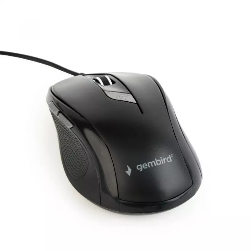 Mouse ottico GEMBIRD MUS-6B-01 – 6 tasti, rotella di scorrimento, USB, nero