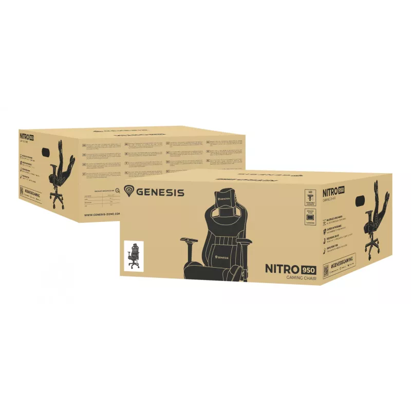 Sedia da gaming GENESIS Nitro 950 PC seduta imbottita nero