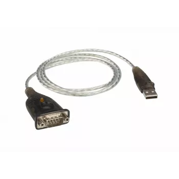 ATEN adattatore USB 2.0 a RS-232 (100 cm), nero, metallico, 1 m, USB Type-A, DB-9, connettore maschio, connettore maschio
