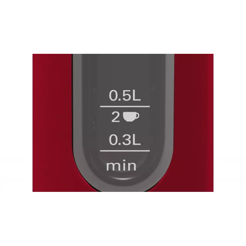 Bollitore Bosch TWK4P434 — 1,7 L, 2400 W, nero/rosso