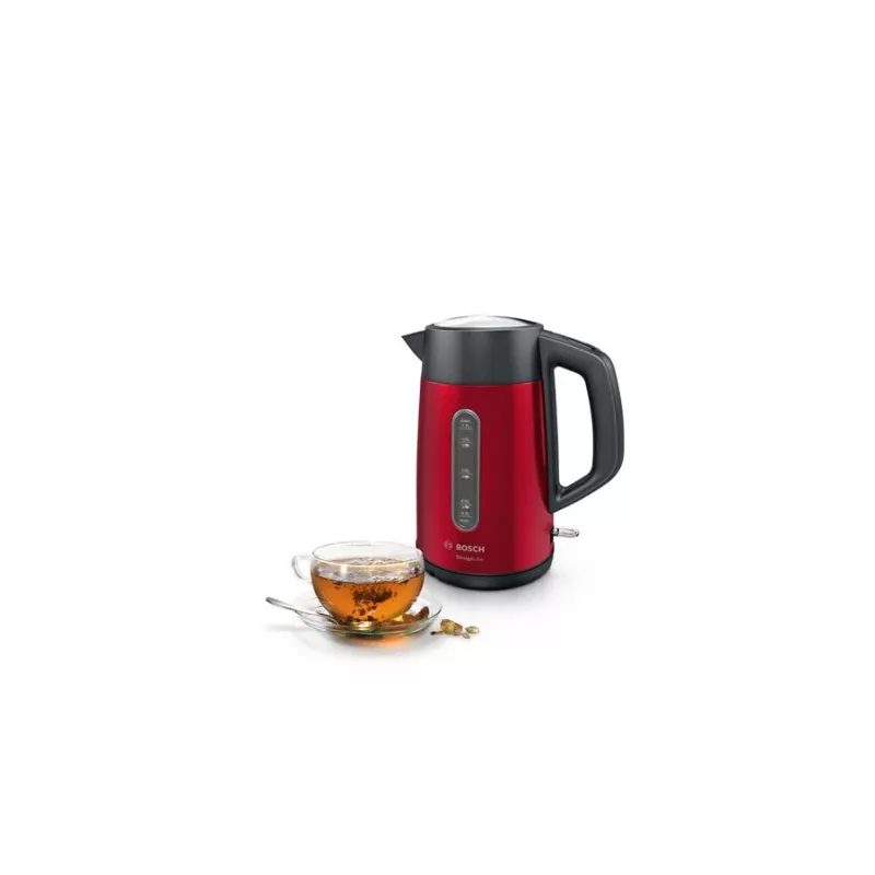 Bollitore Bosch TWK4P434 — 1,7 L, 2400 W, nero/rosso