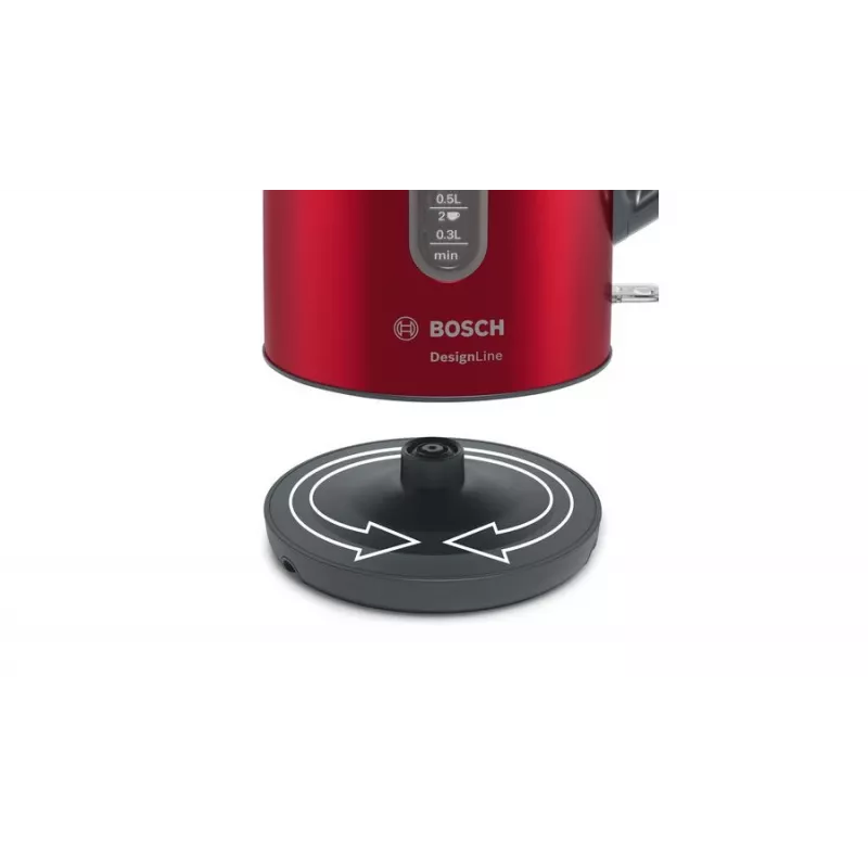 Bollitore Bosch TWK4P434 — 1,7 L, 2400 W, nero/rosso