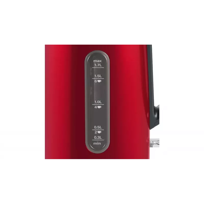 Bollitore Bosch TWK4P434 — 1,7 L, 2400 W, nero/rosso