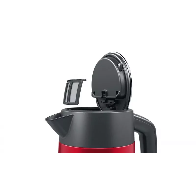 Bollitore Bosch TWK4P434 — 1,7 L, 2400 W, nero/rosso