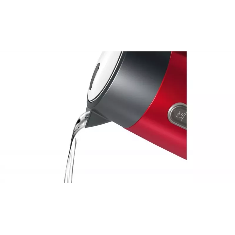 Bollitore Bosch TWK4P434 — 1,7 L, 2400 W, nero/rosso