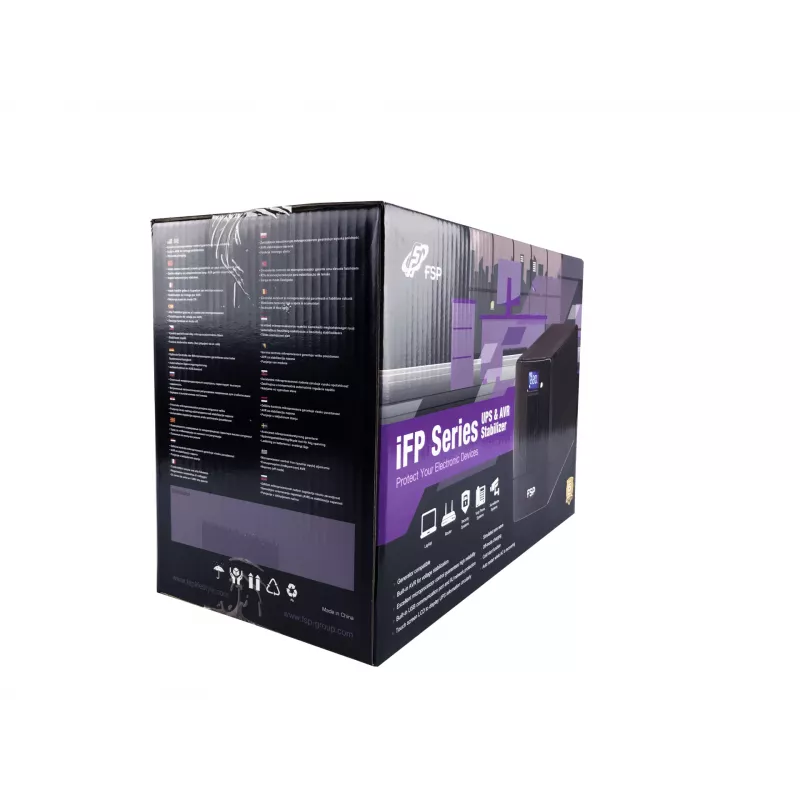 FSP iFP 600 PPF3602700 gruppo di continuità line-interactive, 600 VA, 360 W, 2 prese Schuko, LCD, USB