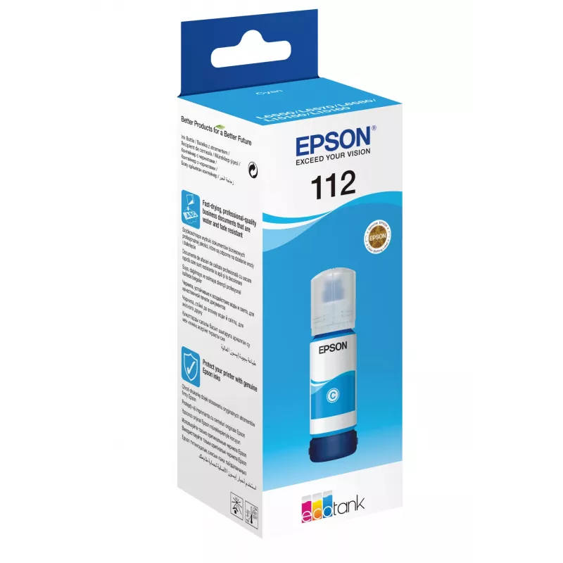 Bottiglia d'inchiostro Epson 112 EcoTank ciano pigmentato