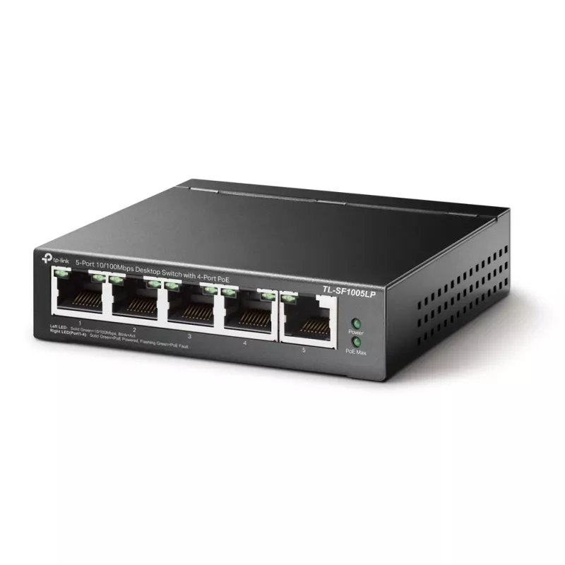 Switch non gestito TP-Link TL-SF1005LP 5 porte 10/100Mbps con 4 porte PoE