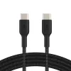 Cavo USB-C a USB-C BELKIN, intrecciato, 1 m, nero