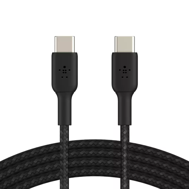 Cavo USB-C a USB-C BELKIN, intrecciato, 1 m, nero
