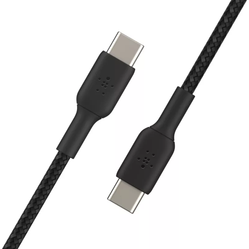 Cavo USB-C a USB-C BELKIN, intrecciato, 1 m, nero