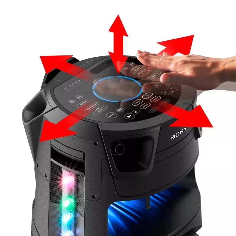 Sony MHC-V73D altoparlante party Bluetooth® High Power con suono party omnidirezionale e luce