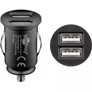 Caricabatterie da auto Goobay Dual-USB 15,5 W
