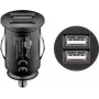 Goobay 58912 caricabatterie da auto con doppia USB, 2 x USB-A, 3,1 A, nero