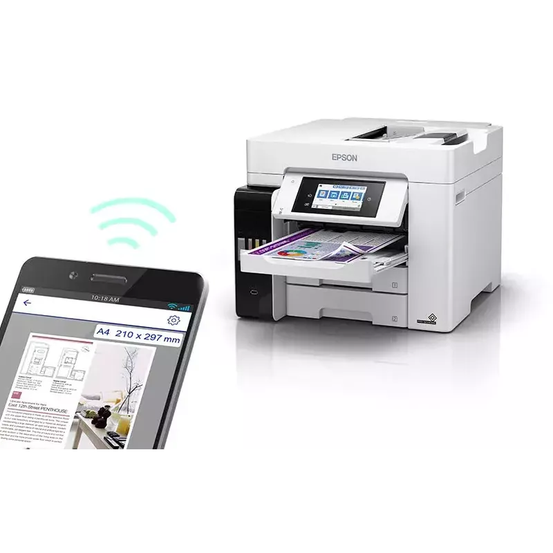 Multifunzione Epson EcoTank L6580 — inkjet colore, 4800 x 22400 dpi, 32 ppm, duplex, Wi‑Fi, A4