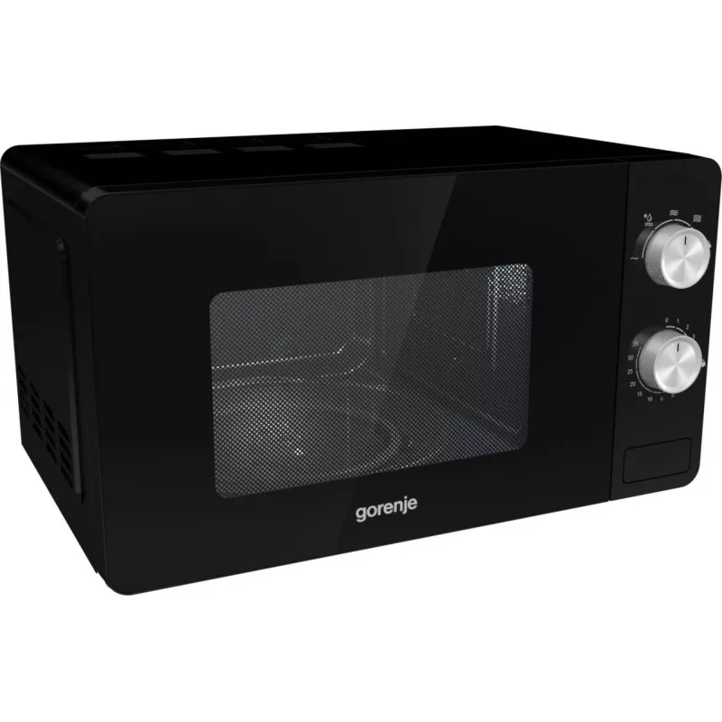 Microonde solo Gorenje MO20E1B – 20 L, 800 W, 5 livelli di potenza, piatto rotante 270 mm, nero
