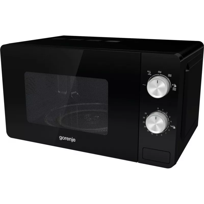 Microonde solo Gorenje MO20E1B – 20 L, 800 W, 5 livelli di potenza, piatto rotante 270 mm, nero