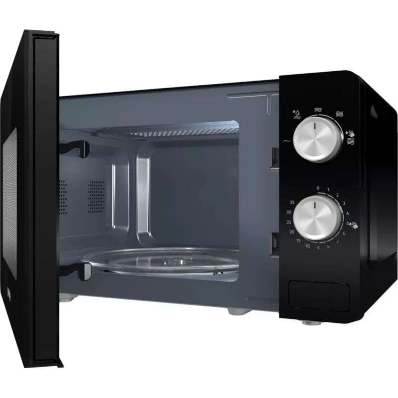 Microonde solo Gorenje MO20E1B – 20 L, 800 W, 5 livelli di potenza, piatto rotante 270 mm, nero
