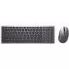 Tastiera e mouse wireless Dell KM7120W Bluetooth grigio titanio tastiera compatta mouse ergonomico