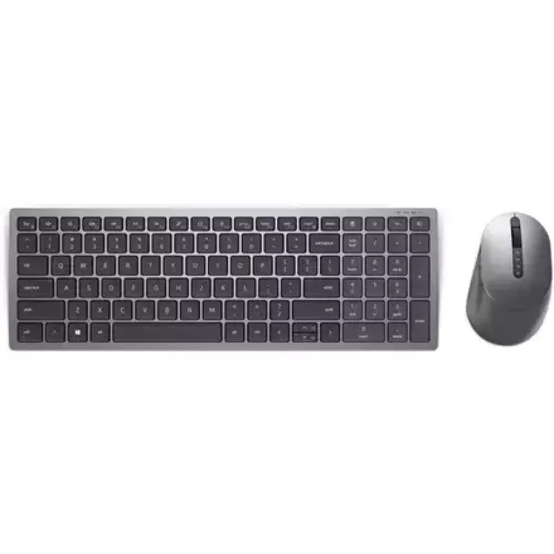 Tastiera e mouse wireless Dell KM7120W Bluetooth grigio titanio tastiera compatta mouse ergonomico