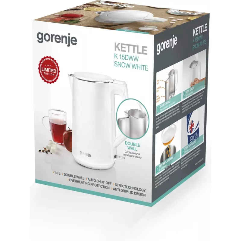 Bollitore Gorenje 737894 1,5 L 2200 W bianco