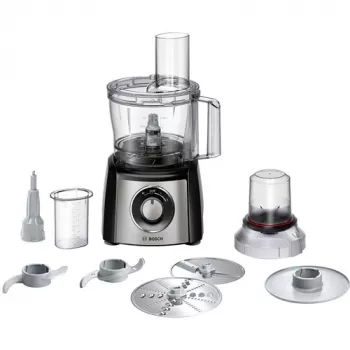 Robot da cucina Bosch MCM3401M con motore da 800 W e ciotola da 2,3 L, nero/acciaio inox